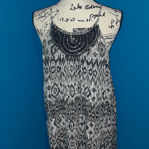 BNWT Lane Bryant Beaded Blk/Grey/Whte Knit Dress - Picture 3 of 8
